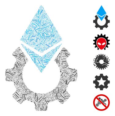 Kapak Kolajı Ethereum Araç Dişli Simgesi