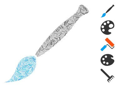 Kapak Kolajı Boya Fırçası Simgesi