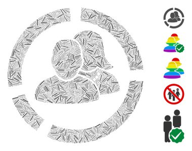 Kapak Kolajı İnsanlar Diyagramı Simgesi