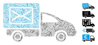 Satır Kolajı Posta Teslimat Aracı Simgesi