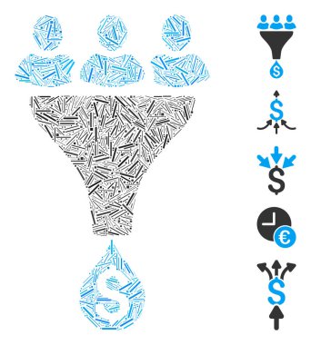 Satır Mozaik Satış Hunisi Simgesi