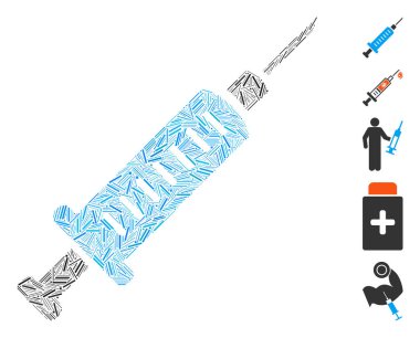 Satır Mozaik Şırınga Simgesi