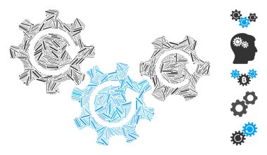 Dash Mozaik Aktarım Vites Döndürme Simgesi