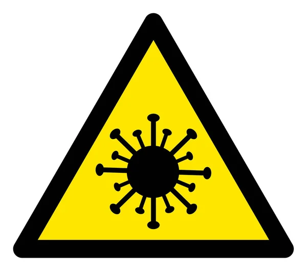 Icono Plano Advertencia Del Virus Gripe Rasterizada Estilo Pictograma Trama —  Fotos de Stock