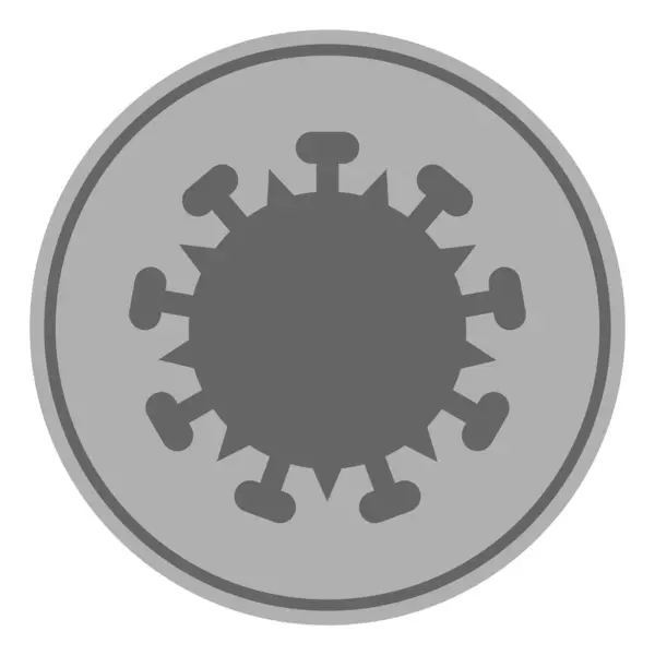 Vector Plata Coronavirus Moneda Plana Icono Estilo Pictográfico Vectorial Icono — Vector de stock