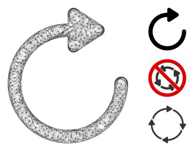 Örgü sağa çokgen ağ ikonu çizimi döndür. Kadavra modeli düz bir simgeden yaratılır. Üçgen örgüsü soyut bir şekil alır. Sağ düz gövdeyi döndürür..