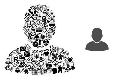 Tıp Simgeleri ile Mozaik İstemcisi