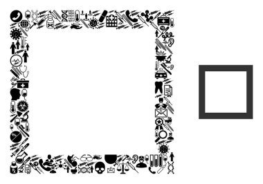 Tıp Simgeleri Mozaik Katılım Meydanı