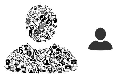 Tıp Sembollerinin Mozaik Müşteri Profili