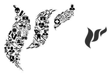 Sağlık Sembollerinden Mozaik Flora Soyutlaması