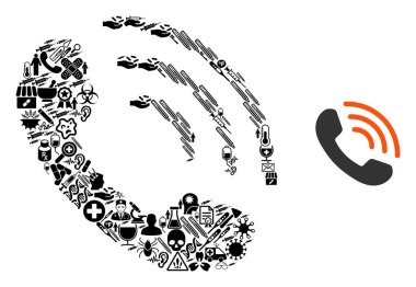Tıp Simgelerinden Mozaik Telefon Çağrısı