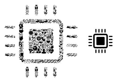 Sağlık Sembollü Mozaik İşlemcisi