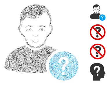 Hatch Kullanıcı Durumu Simgesi Vektör Mozaiği