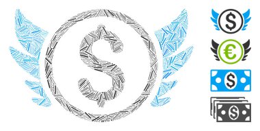 Hatch Angel Yatırım Simgesi Vektör Mozaiği