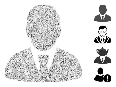 Satır Yöneticisi Simge Vektörü Mozaiği