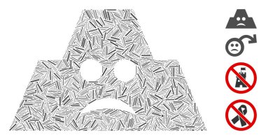 Satır Üzücü Güçlendirme Simgesi Mozaiği