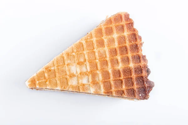 Beyaz izole haşlanmış yoğunlaştırılmış süt ile waffle sandviç — Stok fotoğraf