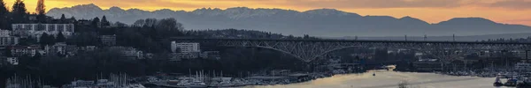 Super Large Panorama Par Nature Autour Seattle Washington — Photo