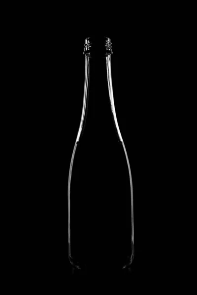 黑色背景上有美丽形状的瓶子的轮廓 高质量的照片 — 图库照片