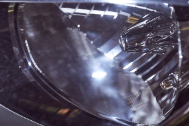 Araba farları yakın plan. Yüksek kalite fotoğraf