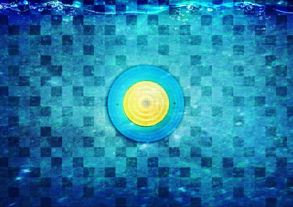 Led Verlichting Met Gele Kleur Binnenkant Van Het Zwembad Led — Stockfoto