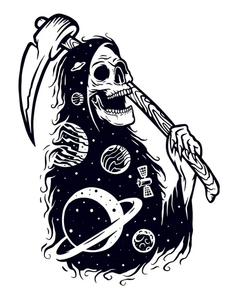 銀河ベクトル図の幽霊 — ストックベクタ