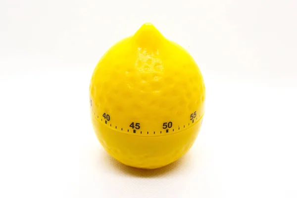 Citron Kuchyňský Časovač Izolované Bílém Pozadí — Stock fotografie