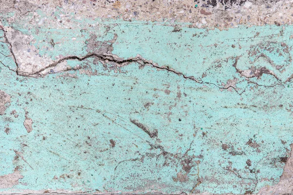 Texture mur en béton avec abri bleu et vert peinture gros plan — Photo