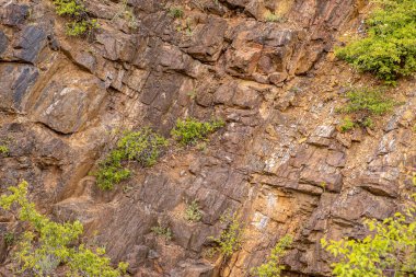 Taş ocağının arka planı ve dokusu. Taş madenciliği