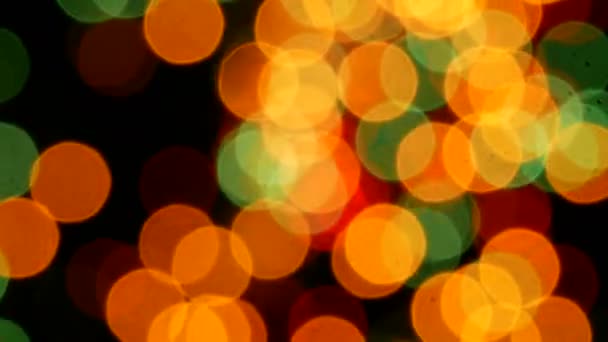 Fireworks Fly Sky Close Multicolored Firework Explosions Defocus Abstraction Form — Stock Video