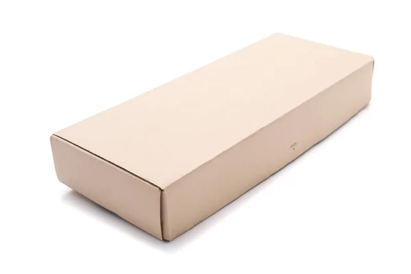 Caja de cartón aislada sobre fondo blanco. — Foto de Stock
