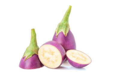 Patlıcan. Taze ışık mor patlıcan izole 