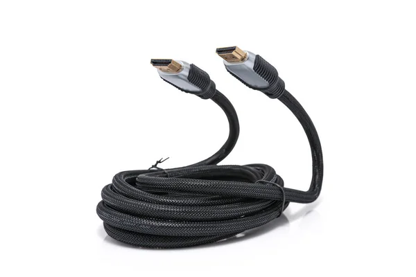 Hdmi Cable Білому Тлі Включаючи Відсікання Шляху Студійні Зйомки — стокове фото