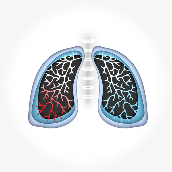 Symbol Choroby Płuc Oddychanie Układu Oddechowego Choroby Układu Oddechowego Raka — Wektor stockowy