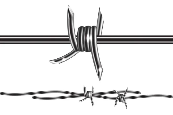 Taggtråd Symbol Återhållsamhet Begränsat Område Hänvisa Till Gränserna För Territorium — Stock vektor