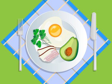 Keto ketogenic nutrition diet clipart