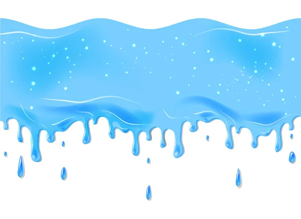 Splash liquide gouttes d'eau — Image vectorielle