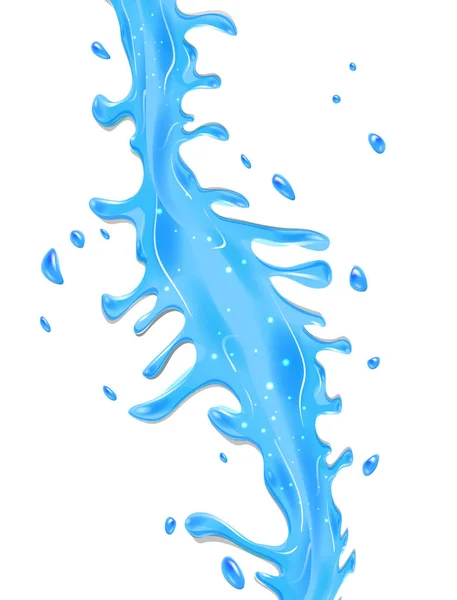 Splash Liquid druppels water — Stockvector