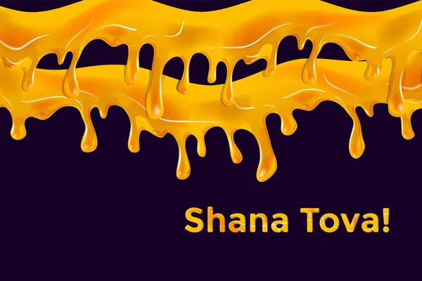 Rosh Hashanah honing — Stockvector