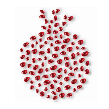 Nar şeklinde nar tohumları