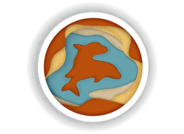 Dolphine Origami Kağıt kesme