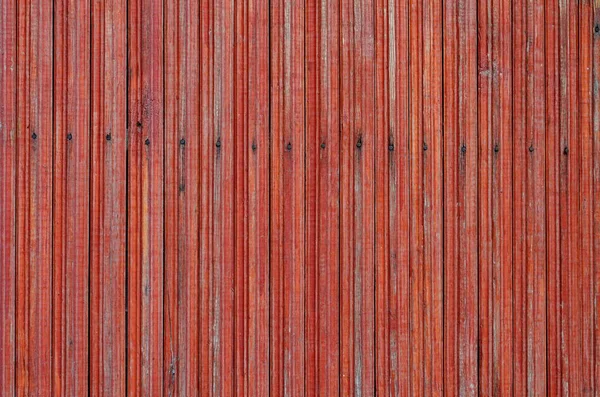 Gebarsten Verweerde Rood Geschilderde Houten Plank Textuur — Stockfoto