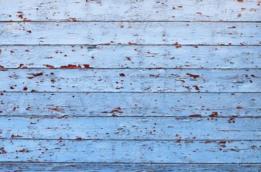 Yıpranmış mavi shabby chic boyalı ahşap tahta doku, önden görünüm kırık