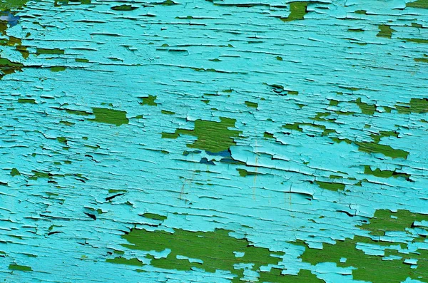 Hintergrund Aus Grün Und Blau Lackierten Holzbrettern Lackierte Holzstruktur — Stockfoto