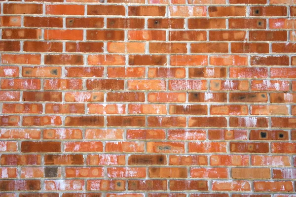 Texture Della Vecchia Superficie Del Muro Mattoni Rossi Con Cemento — Foto Stock