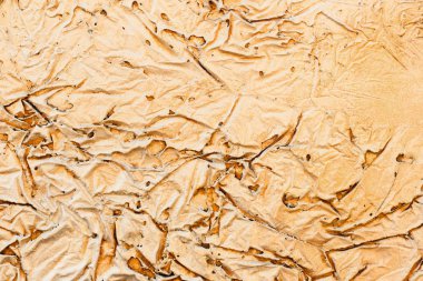 Arka plan sarı sıva kaplamalı ve boyalı dış, kaba dökme çimento ve beton duvar doku, dekoratif rustik kaplama