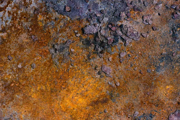 Background Rusty Old Iron Metal Sheet Orange Brown Colors — Stock Photo, Image