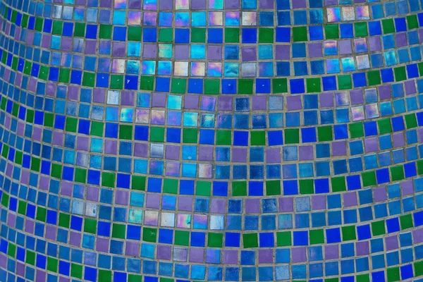 Ruwe Blauwe Mozaïek Tegel Muur Patroon Voor Achtergrondontwerp — Stockfoto