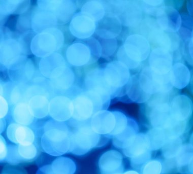 Mavi bokeh ışıklar, defocused, tatil ve bayram arka plan
