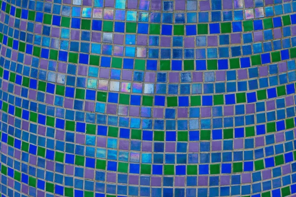 Ruwe Blauwe Mozaïek Tegel Muur Patroon Voor Achtergrondontwerp — Stockfoto